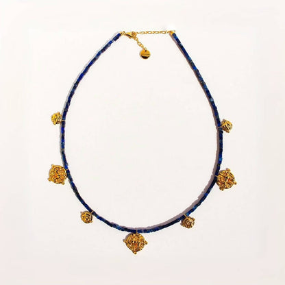Ocean Series Lapis Lazuli Layered Necklace ｜Wisdom & Expression