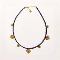 Ocean Series Lapis Lazuli Layered Necklace ｜Wisdom & Expression - MOONQUIET