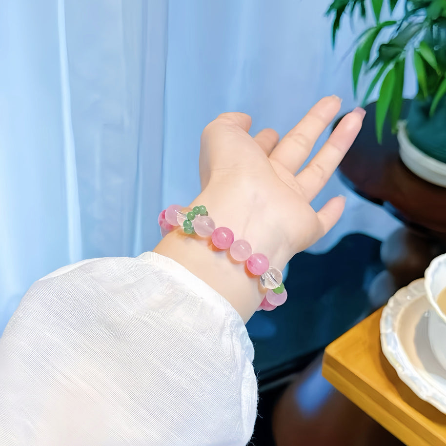 Rhodonite, Rose Quartz  Bracelet– Attrace Love&Emotional Healing(10mm)