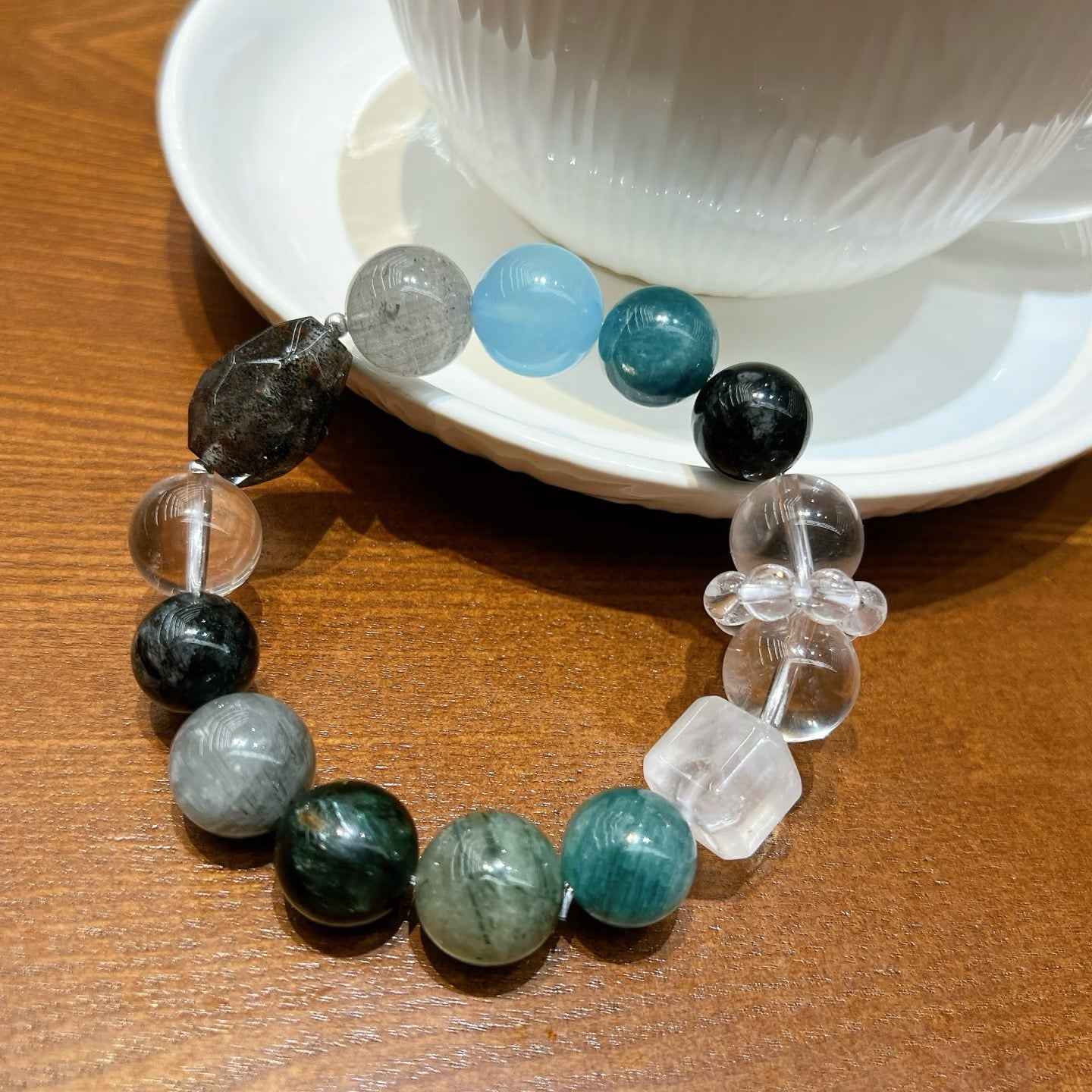 Green Dragon Crystal  Bracelet Protection, Balance &Clarity(13mm)