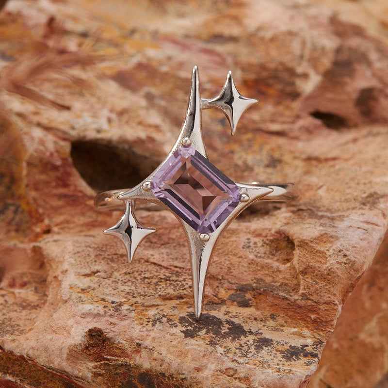 S925 Silver Amethyst Ring – Intuition & Inner Peace