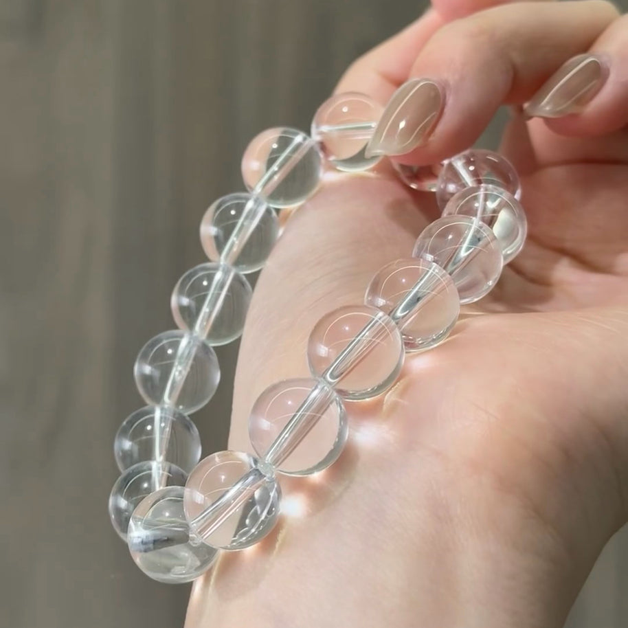 Clear Quartz Bracelet | Cleansing & Balance(6-12mm)