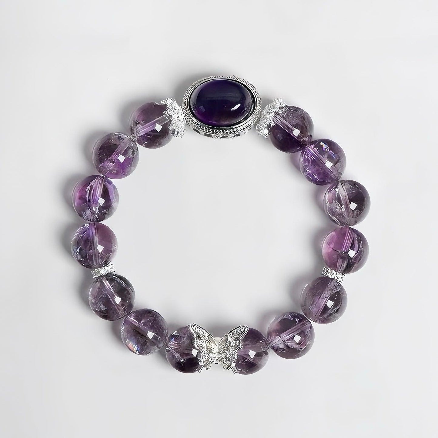 [Designer Edition] Kristall für spirituelles Wachstum | Ascension Amethyst Armband Weisheit &amp; Transformation (12mm)
