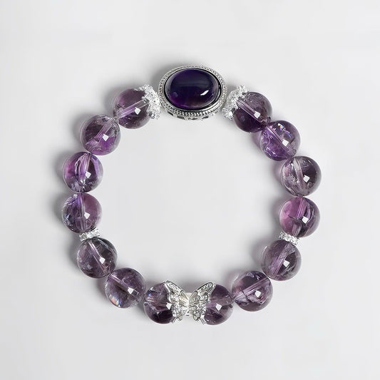 [Designer Edition] Kristall für spirituelles Wachstum | Ascension Amethyst Armband Weisheit &amp; Transformation (12mm)
