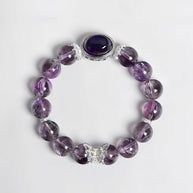 Spiritual Growth Crystal | Ascension Amethyst Bracelet Wisdom & Transformation(12mm) - MOONQUIET