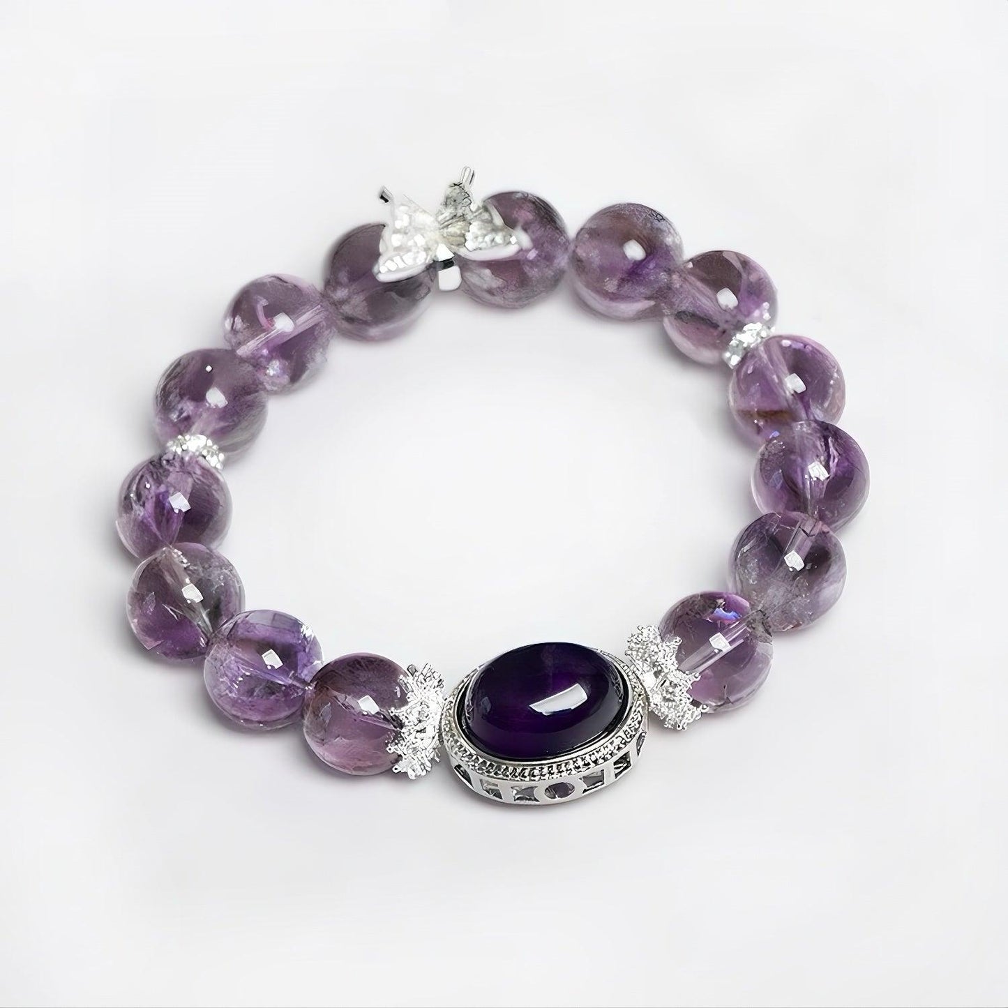 [Designer Edition] Kristall für spirituelles Wachstum | Ascension Amethyst Armband Weisheit &amp; Transformation (12mm)
