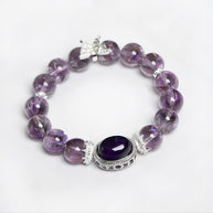 Spiritual Growth Crystal | Ascension Amethyst Bracelet Wisdom & Transformation(12mm) - MOONQUIET