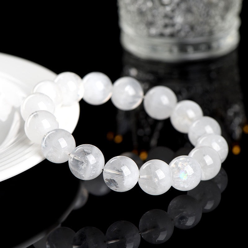 Weißes Phantomquarz-Armband | Klarheit, Schutz und spirituelles Erwachen (8 mm)