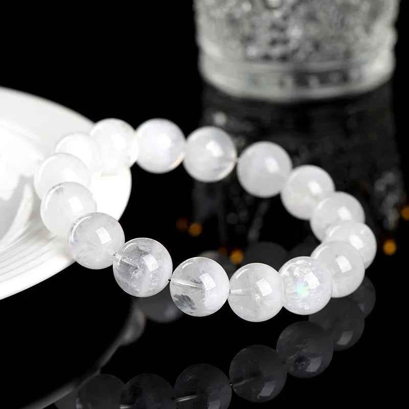 White Phantom Quartz Bracelet | Clarity& Spiritual Awakening（8-12mm）