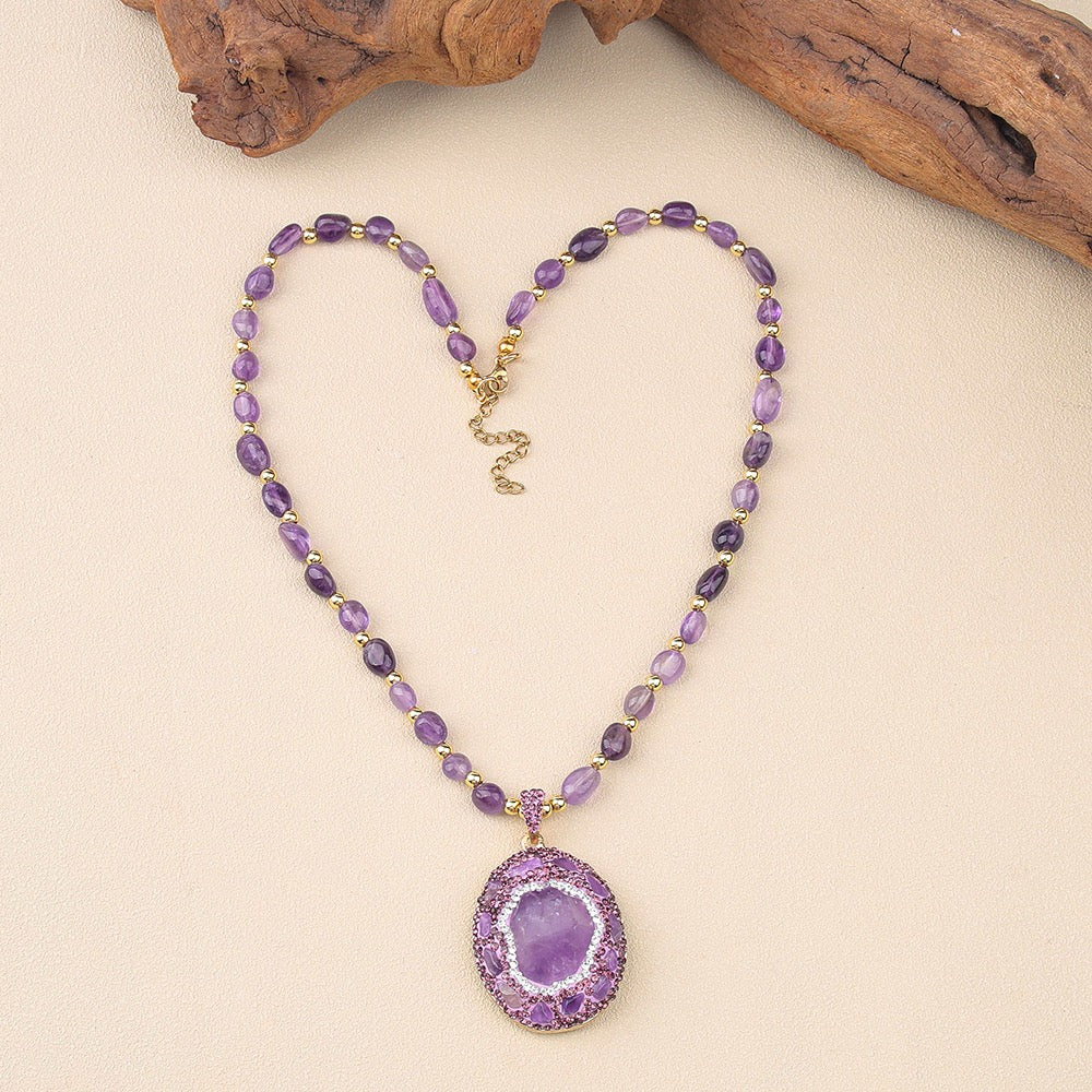 Natürliche Amethyst-Energiekette | Spiritueller Schutzschild und innerer Frieden