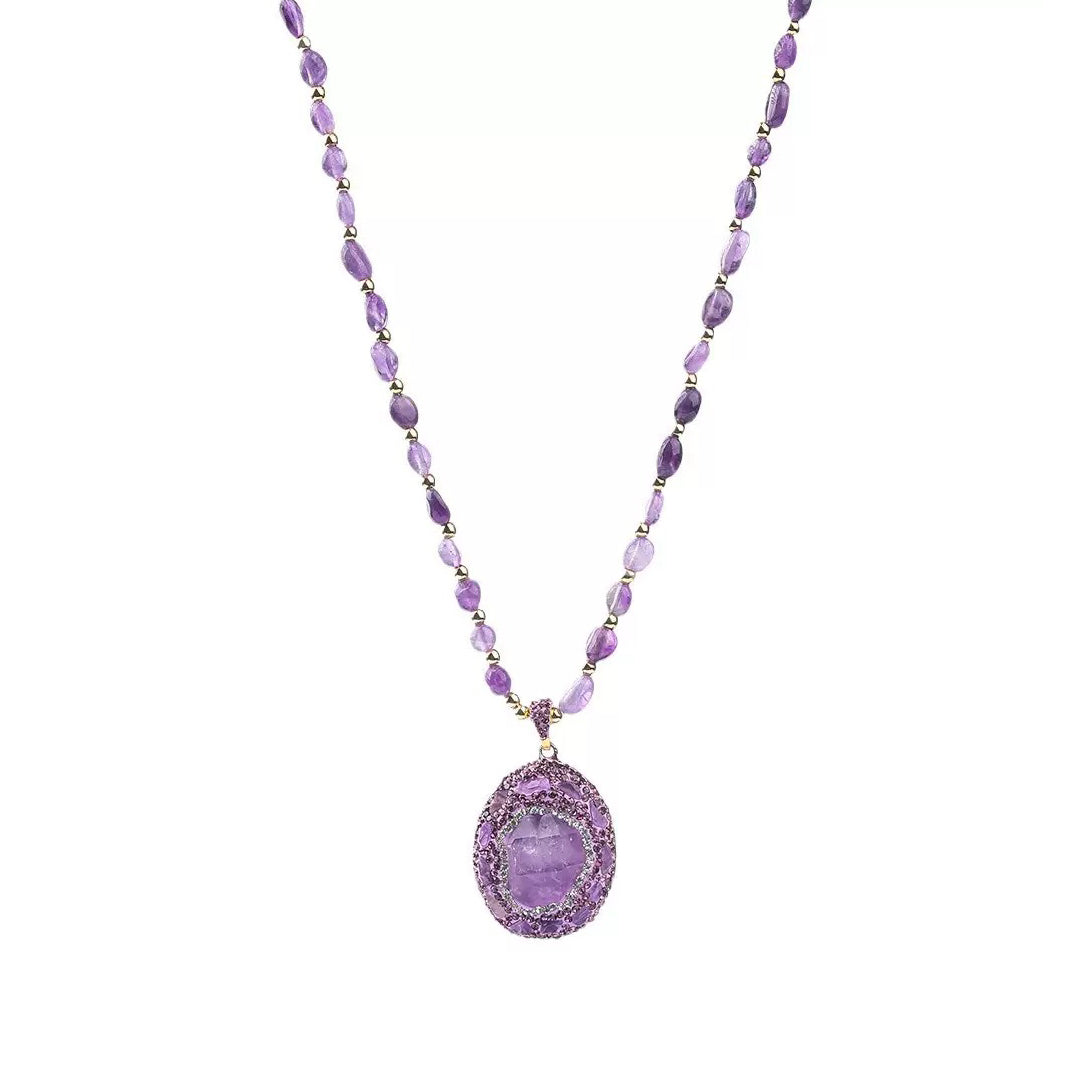 Natürliche Amethyst-Energiekette | Spiritueller Schutzschild und innerer Frieden