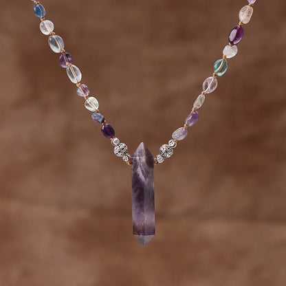 Natürliche Amethyst-Spitzenkette | Intuition &amp; Balance