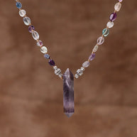 Natural Amethyst Point Necklace | Intuition & Balance - MOONQUIET