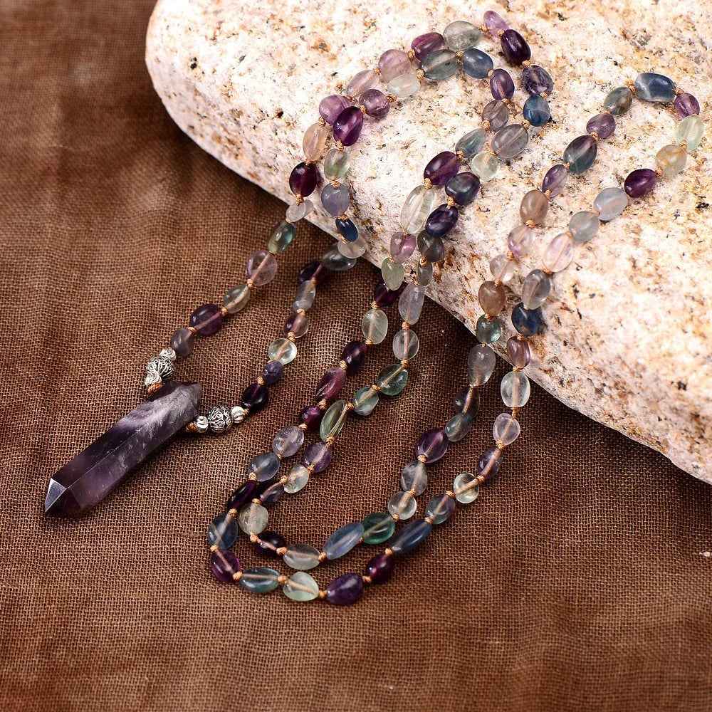 Natural Amethyst Point Necklace | Intuition & Balance