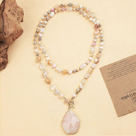 Rose Quartz Heart Necklace | Love, Healing & Inner Peace - MOONQUIET