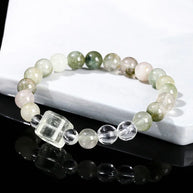 Green Rutilated Quartz Bracelet | Growth, Clarity & Grounding (8mm) - MOONQUIET