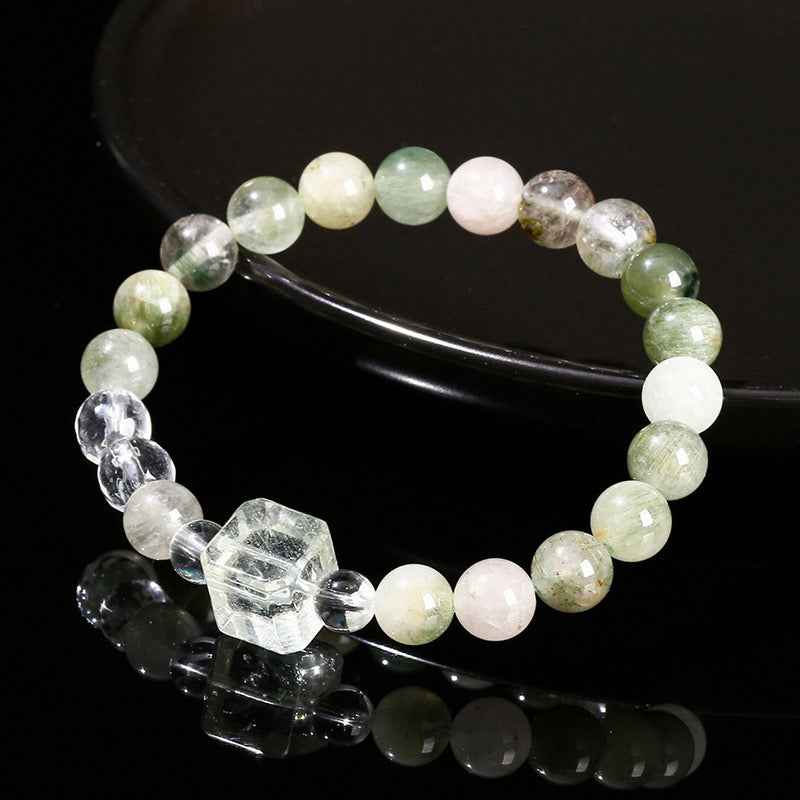 Green Rutilated Quartz Bracelet | Growth, Clarity & Grounding (8mm)