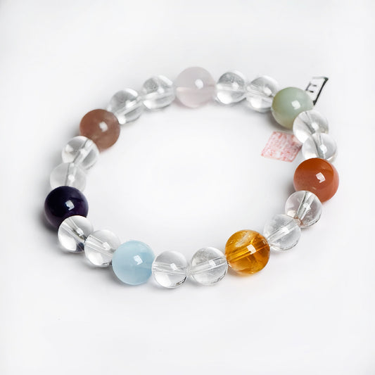 Chakra Harmony Bracelet｜7 Crystals for Energy Balance(8-10mm)