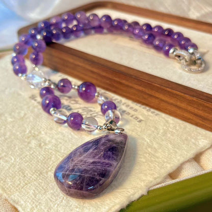 Amethyst Teardrop Necklace | Inner Clarity & Spiritual Grace