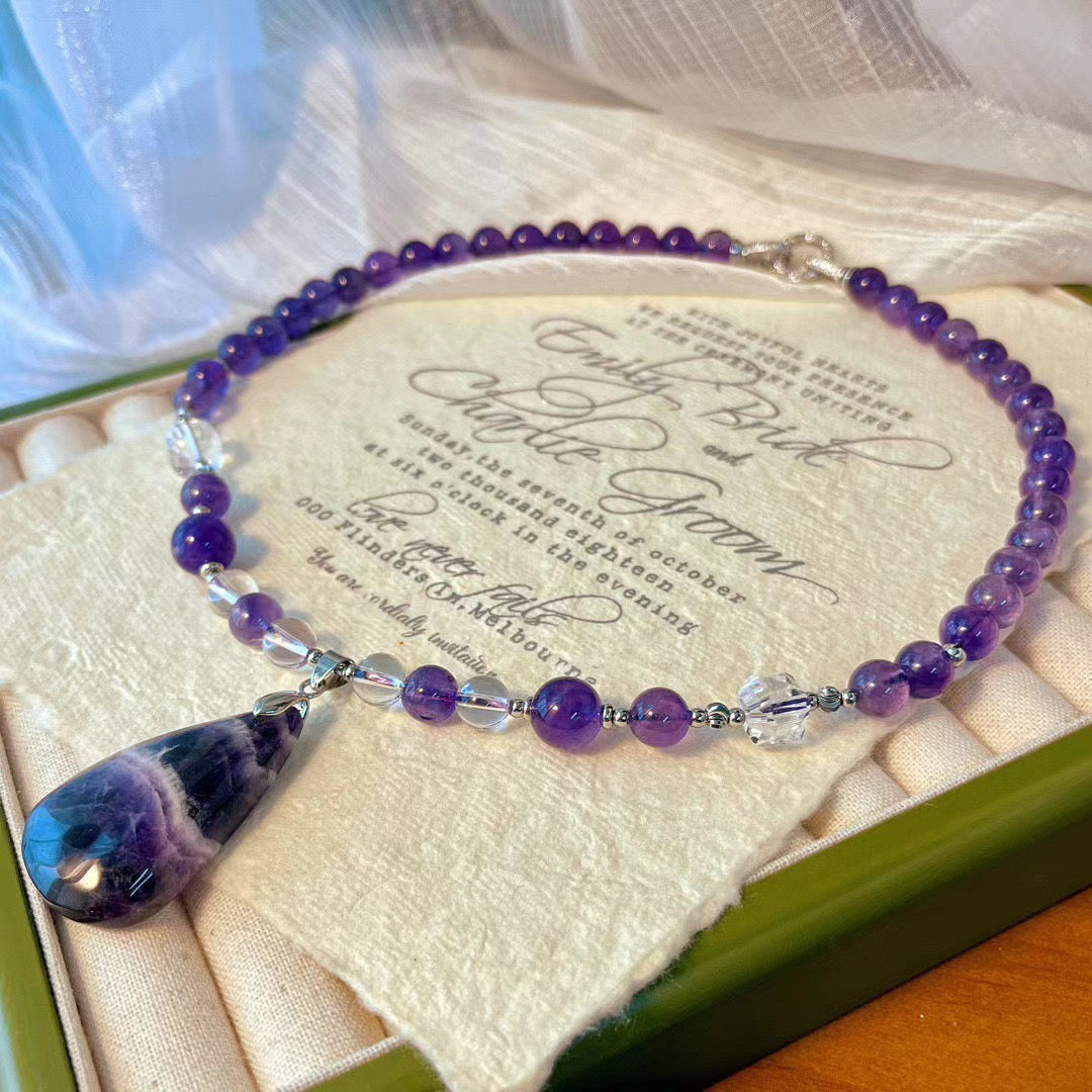 Amethyst Teardrop Necklace | Inner Clarity & Spiritual Grace
