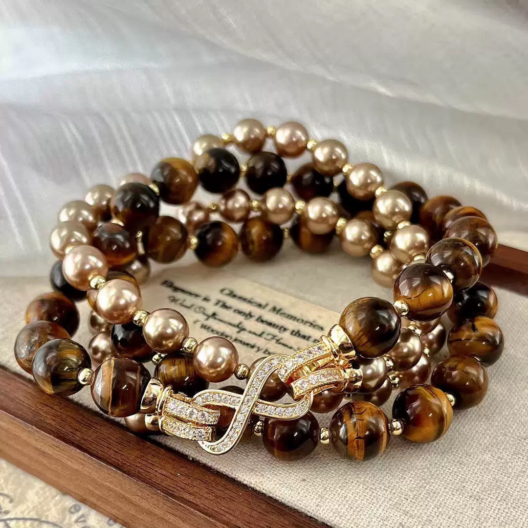 Tiger’s Eye Power Necklace｜Confidence & Focus（8+10mm）