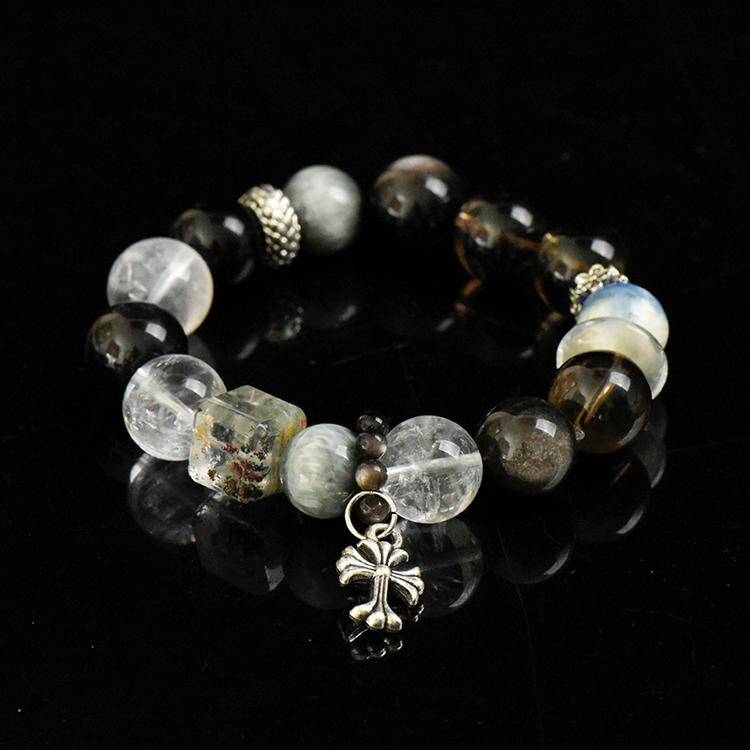 Energy Protection Bracelet | Phantom Quartz, Smoky Quartz(12.5-14.5mm)