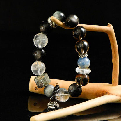 Energy Protection Bracelet | Phantom Quartz, Smoky Quartz(12.5-14.5mm)