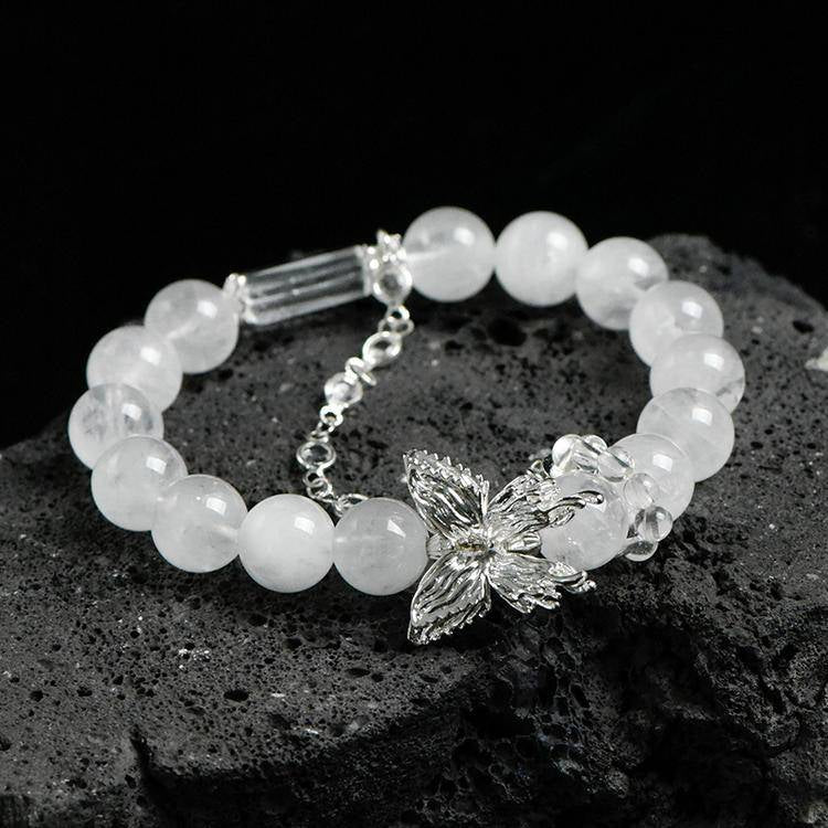 Wings of Clarity | Phantom & Clear Quartz Transformation Bracelet(10mm)