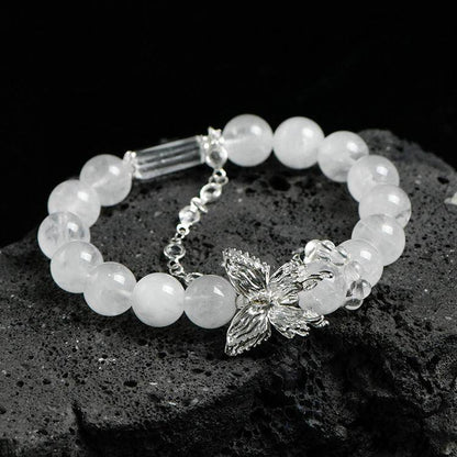 Wings of Clarity | Phantom & Clear Quartz Transformation Bracelet(10mm)