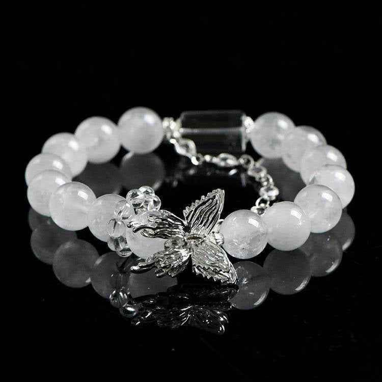 Wings of Clarity | Phantom & Clear Quartz Transformation Bracelet(10mm)