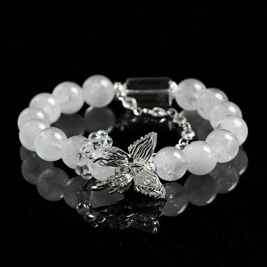 Wings of Clarity | Phantom & Clear Quartz Transformation Bracelet(10mm)