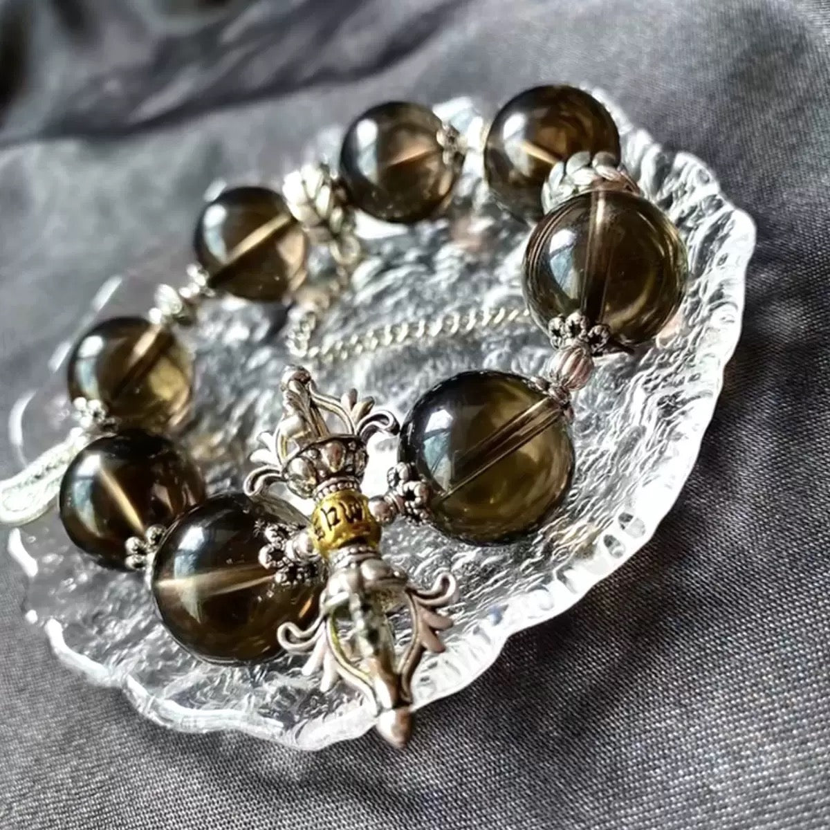 [Designer Edition] Gesundheitsenergiekristall | Rauchquarzarmband Stabilität &amp; Schutz (18,5mm)