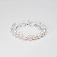Clear Quartz & Freshwater Pearl Bracelet