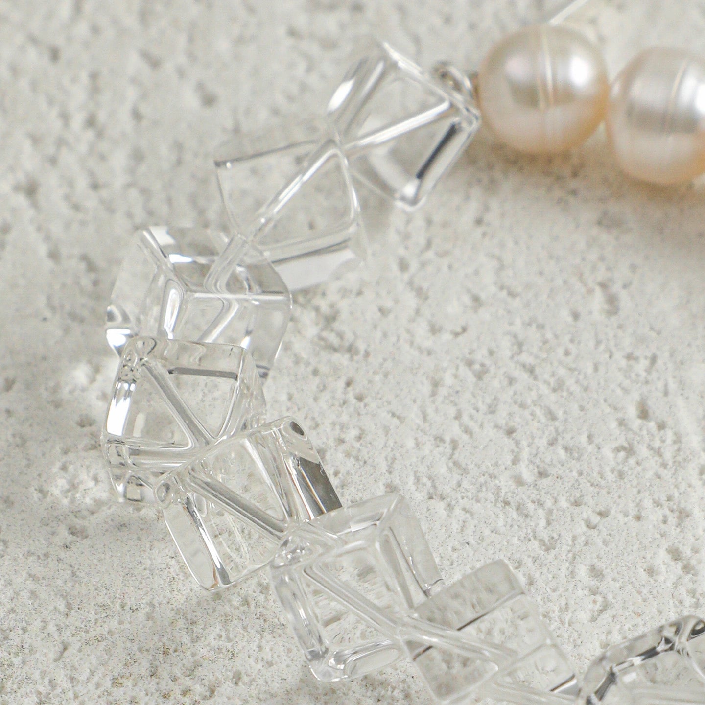 Clear Quartz & Freshwater Pearl Bracelet
