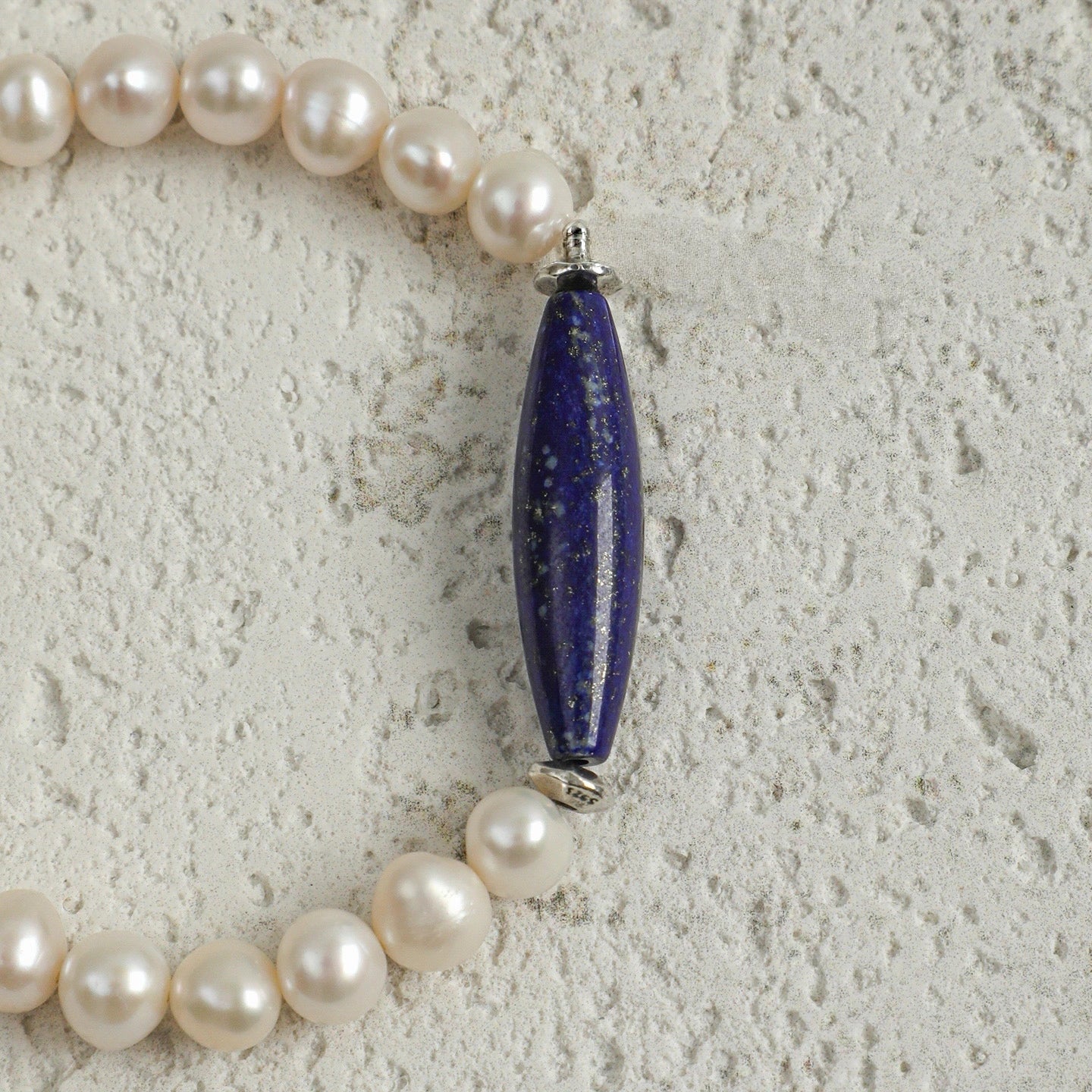 Afghan Lapis Lazuli & Freshwater Pearl Bracelet | Clarity & Grace