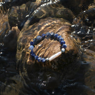Sodalite & Freshwater Pearl Bracelet | Calm & Clarity