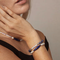 Sodalite & Freshwater Pearl Bracelet | Calm & Clarity