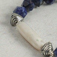 Sodalite & Freshwater Pearl Bracelet | Calm & Clarity