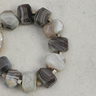 Persian Agate & Baroque Pearl Bracelet | Depth & Transformation