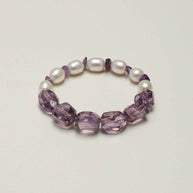 Amethyst & Freshwater Pearl Bracelet | Intuition & Inner Calm