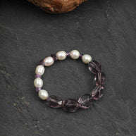 Amethyst & Freshwater Pearl Bracelet | Intuition & Inner Calm