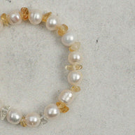 Citrine & Freshwater Pearl Bracelet | Warmth & Abundance