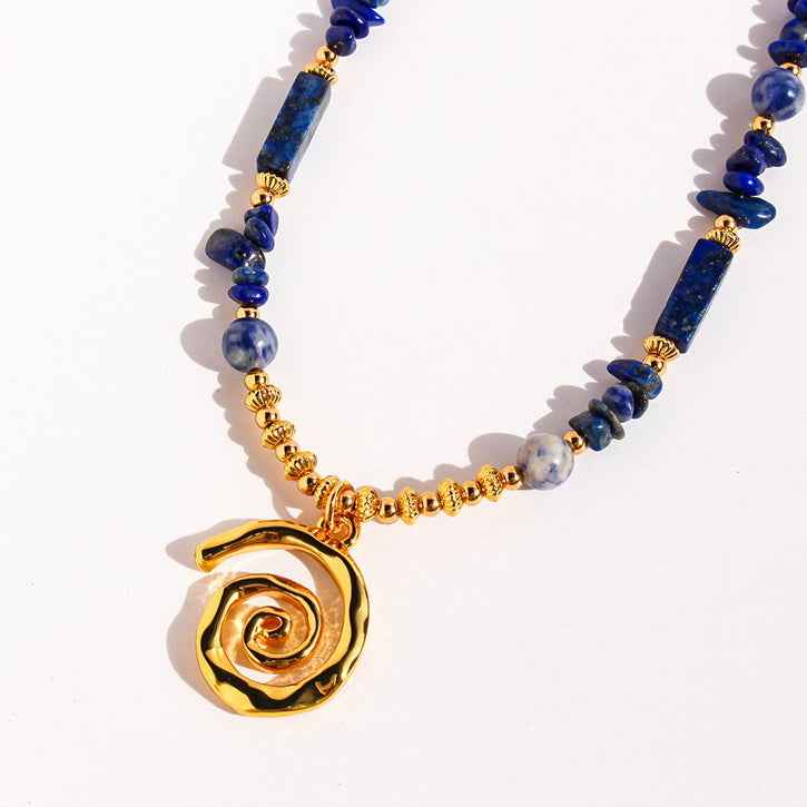 Ocean Series Lapis Lazuli Layered Necklace ｜Wisdom & Expression
