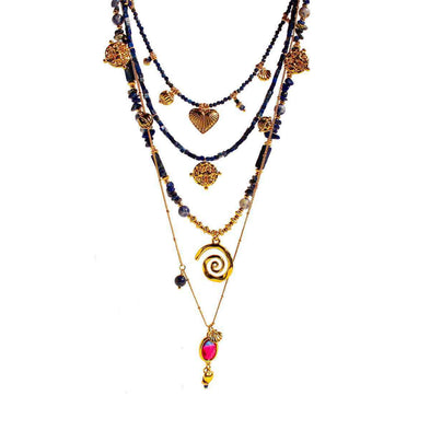 Ocean Series Lapis Lazuli Layered Necklace ｜Wisdom & Expression