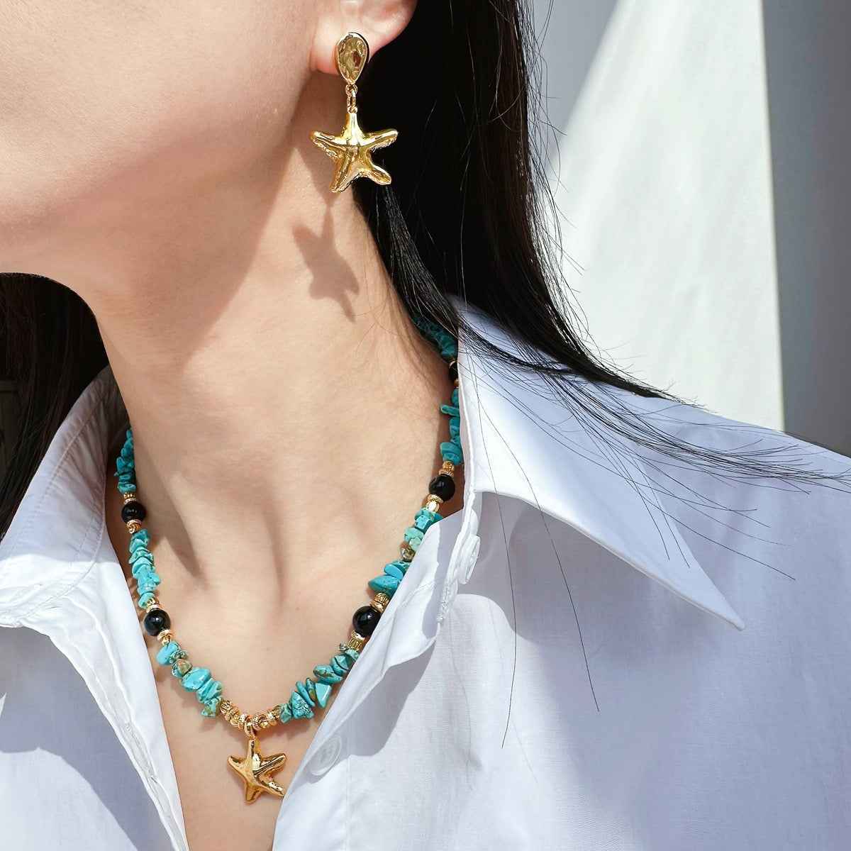 Ocean Series Turquoise Layered Necklace ｜Calm & Protection