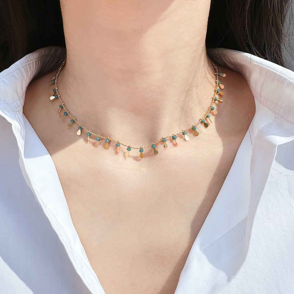 Ocean Series Turquoise Layered Necklace ｜Calm & Protection