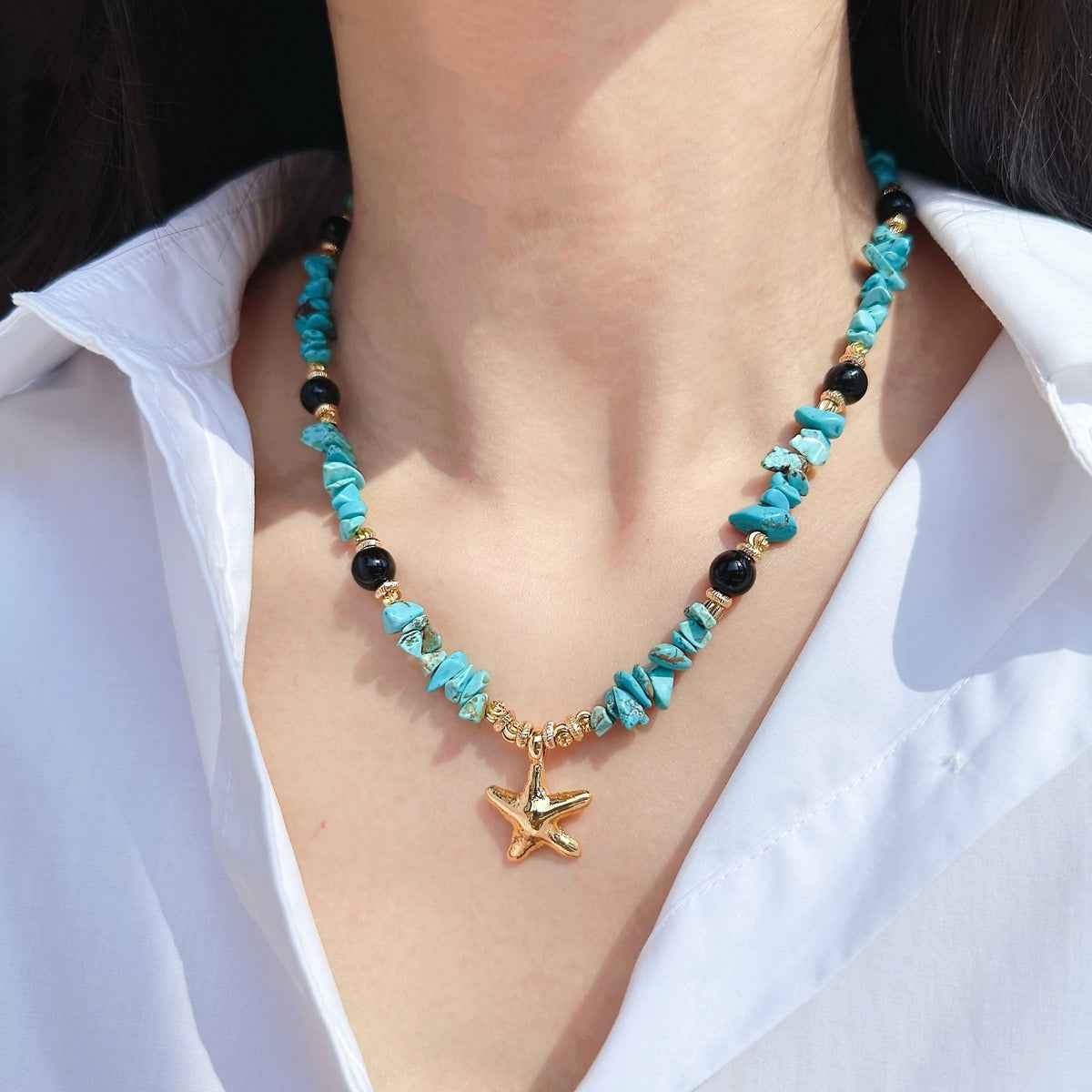 Ocean Series Turquoise Layered Necklace ｜Calm & Protection