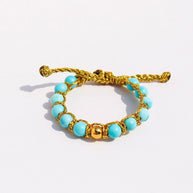 Turquoise Braided Necklace ｜Grounding & Flow - MOONQUIET