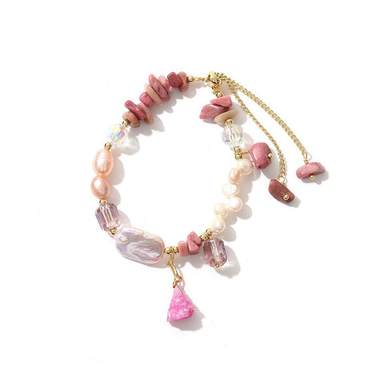 Love Attract Bracelet | Baroque Pearl × Rhodonite
