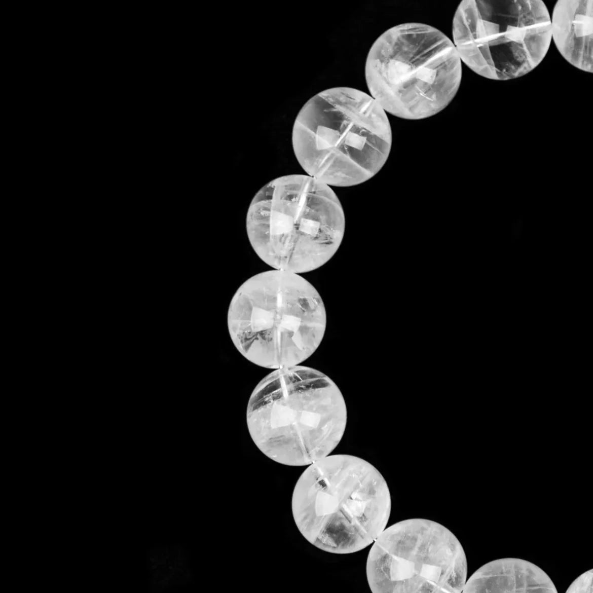 White Phantom Quartz Bracelet | Clarity& Spiritual Awakening（8-12mm） - MOONQUIET